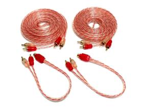 2 Cabo RCA Cristal Injetado 5 Metros e 2 Y 2 Macho 1 Fêmea