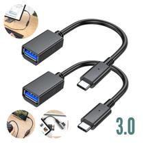 2 Cabos Adaptadores Otg USB Para USB-C 3.0 Conversor Dados 2 Cabos Adaptadores Otg USB Para USB-C 3.0 Conversor Dados