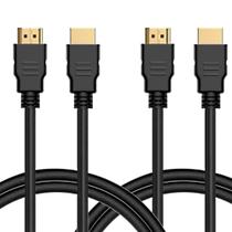 2 Cabos HDMI para TV Vídeo Game Computador Full HD 1Mt Exbom 2 Cabos HDMI para TV Vídeo Game Computador Full HD 1Mt Exbom