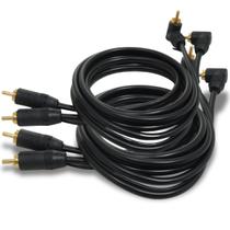 2 Cabos Rca 1 Metro Technoise Série 100 Pro Conector L Preto Mercado