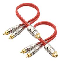 2 Cabos Y Rca 1 Femea 2 Machos Blindado Vermelho Techone 2 Cabos Y Rca 1 Femea 2 Machos Blindado Vermelho Techone