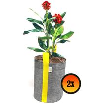 2 Cachepot Vaso Plantas 15 Litros de Tela Moderno
