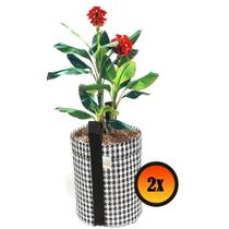 2 Cachepot Vaso Plantas 15 Litros de Tela Moderno