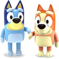 2 Cachorrinhas Bingo e Bluey Bonecas Articuladas 22cm Brinquedo Original Elka