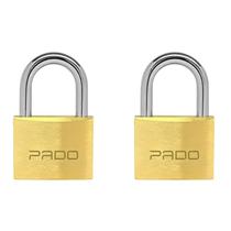 2 Cadeado Pado Tradicional 40mm Latão Maciço Autoblocável