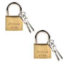 2 Cadeados Pado Lt 40mm 4 Chaves Não Enferruja Resistente 2 Cadeados Pado Lt 40mm 4 Chaves Não Enferruja Resistente