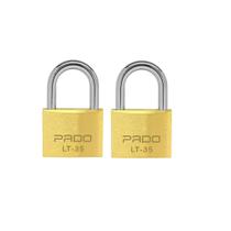 2 cadeados pado mesma chave segredo latão lt 35 mm maciço não enferruja resistente segurança