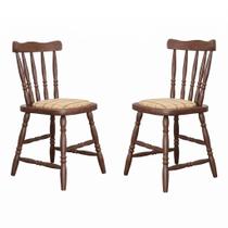 2 Cadeiras Colonial Soft Estofada Imbuia 2 Cadeiras Colonial Soft Estofada Imbuia