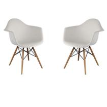 2 Cadeiras Eames DSW com braço PP Branco