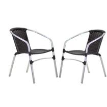 2 Cadeiras Floripa Em Alumínio Para Cozinha, Área Trama Original