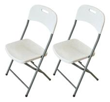 2 Cadeiras Importway Iwk2-cd Camping Dobrável Resistente Estrutura De Aço Cor Branco 2 Cadeiras Importway Iwk2-cd Camping Dobrável Resistente Estrutura De Aço Cor Branco
