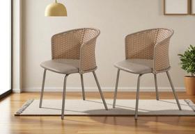 2 cadeiras junco gourmet aço carbono moderna 2 cadeiras junco gourmet aço carbono moderna
