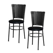 2 Cadeiras para Mesa Preta Hawai Preto