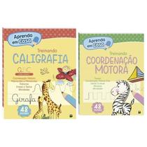 2 Cadernos De Caligrafia Infantil Letra Cursiva Frases Traço Textos Palavras Números