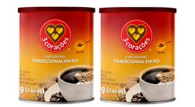2 CAFÉ 3 Corações Em Pó Solúvel TRADICIONAL 160g