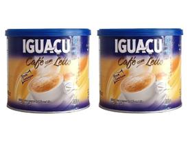 2 CAFÉ COM LEITE Solúvel IGUAÇU Lata 300g
