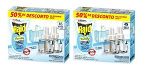 2 Caixa 4 Refil Repelente de Mosquitos Raid Family 32,9ml - Sc Johnson