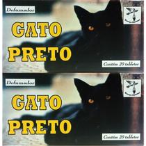 2 Caixa Defumador De Ambiente Incenso Gato Preto