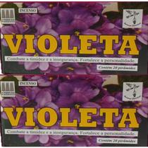 2 Caixa Defumador De Ambiente Incenso Violeta