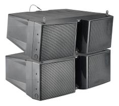 2 Caixa Passiva Falante Duplo Lavoce 4 Pol. 400w Line Array Cor Preto