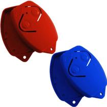 2 Caixa Plástica Carcaça Reposição Frente e Fundo Preto Vermelho Azul P/ Controle Rossi