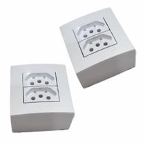 2 Caixa Sobrepor Sistema X Tomadas Dupla 20a 250v Margirius