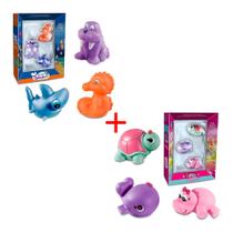 2 Caixas Brinquedos Vinil Para Bebê Baby Splash + Baby Gilrs