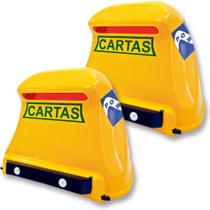 2 Caixas Correio Power Carta Grade Horizontal Portao Amarela 2 Caixas Correio Power Carta Grade Horizontal Portao Amarela