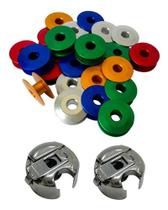 2 Caixas De Bobinas P/ Reta Industrial 25 Canelinha Alumínio