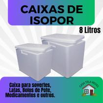 2 Caixas de Isopor EPS 8 litros para Gelo, latas, Bolos de potes, salgados e medicamentos. 2 Caixas de Isopor EPS 8 litros para Gelo, latas, Bolos de potes, salgados e medicamentos.