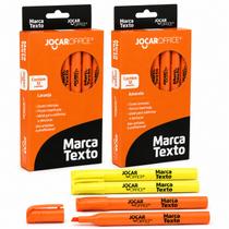 2 Caixas de Marca Texto 12 Canetas Laranja + 12 Canetas Amarela - JocarOffice 2 Caixas de Marca Texto 12 Canetas Laranja + 12 Canetas Amarela - JocarOffice