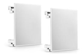 2 Caixas De Som Embutir Parede Forro Gesso Quadrada Potente