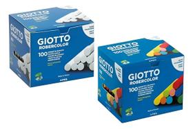 2 Caixas - Giz Escolar Robercolor - 1 Cx 100 Branco 1 Cx 100 Color - GIOTTO