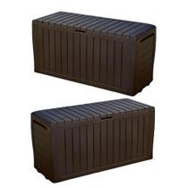 2 Caixas Grandes Organizadoras 270 Litros Baú Com Tampa Armazenamento Multiuso Marvel Keter 2 Caixas Grandes Organizadoras 270 Litros Baú Com Tampa Armazenamento Multiuso Marvel Keter