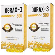 2 Caixas Ograx 3 500mg Suplemento Cães E Gatos (30 Cápsulas cada)