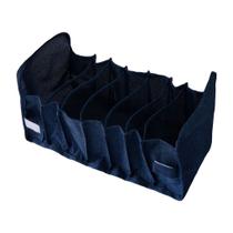 2 Caixas Organizadora Azul 7 Compartimentos Cueca