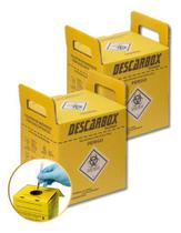 2 Caixas Perfuro Cortante 20 Litros Descarbox Para Descarte