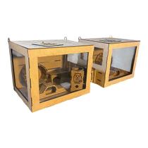 2 Caixas Terrario Gaiola Alojamento Para Hamster Em Mdf 30X30X35 Com Acessórios 2 Caixas Terrario Gaiola Alojamento Para Hamster Em Mdf 30X30X35 Com Acessórios