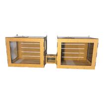 2 Caixas Terrario Gaiola Alojamento Para Hamster Em Mdf 30X30X35 Sem Acessórios