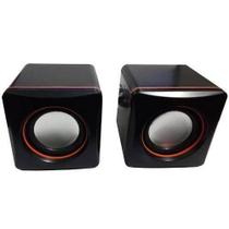 2 Caixinhas de Som Pc Notebook Mini Compacta Cor Preto Usb