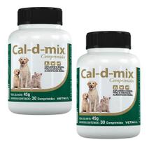 2 Cal-d-mix 30 Comp. Suplemento Cães E Gatos - Vetnil 2 Cal-d-mix 30 Comp. Suplemento Cães E Gatos - Vetnil