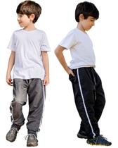 2 Calças Infantil Tactel Um Bolso Traseiro Jogger 018