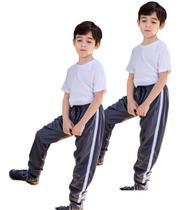 2 Calças Jogger Helanca Forrada Punho Na Barra Faixa Lat 424