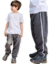 2 Calças Juvenil Tactel Jogger Punho Uniforme Escolar 018