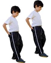 2 Calças Masculina Infantil Tactel Agasalho Inverno 418