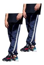 2 Calças Tactel Jogger Elastico Barra Inverno Esportiva 017