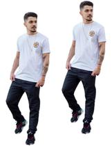 2 Calças Tactel Masc Skinny Jogger Barata Elastico Barra 416