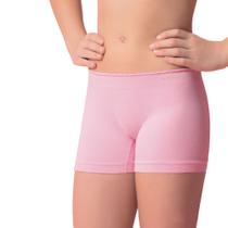 2 Calcinhas Box Boxer Básica Infantil Selene Sem Costura Lisa Para Meninas