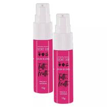 2 Calda Beijável Secret Sexy Abelha Rainha Sabor Tutti Frutti 15g