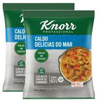 2 Caldo Em Pó Delícias do mar Knorr Mais Sabor Pacote 1,01kg